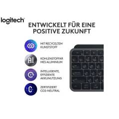 Logitech Tastatur MX Keys S Plus CH-Layout mit Handgelenkauflage