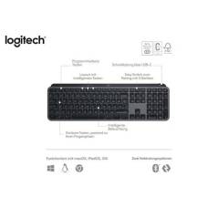 Logitech Tastatur MX Keys S Plus CH-Layout mit Handgelenkauflage