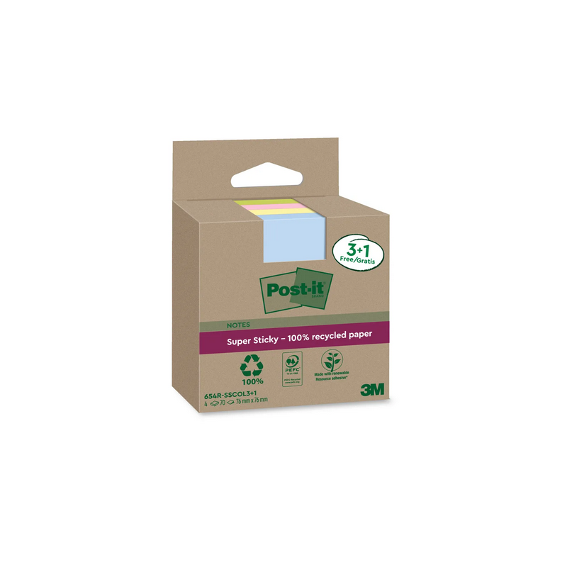 POST-IT 654 RSSCOL 3+1F Recycling