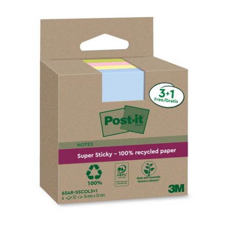 POST-IT 654 RSSCOL 3+1F Recycling