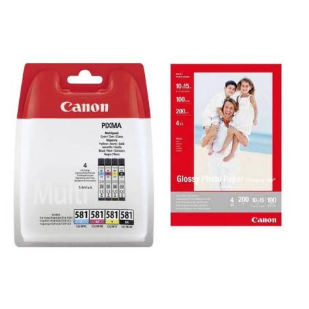 CANON 581 BK, C, M, Y + GP5014x6
