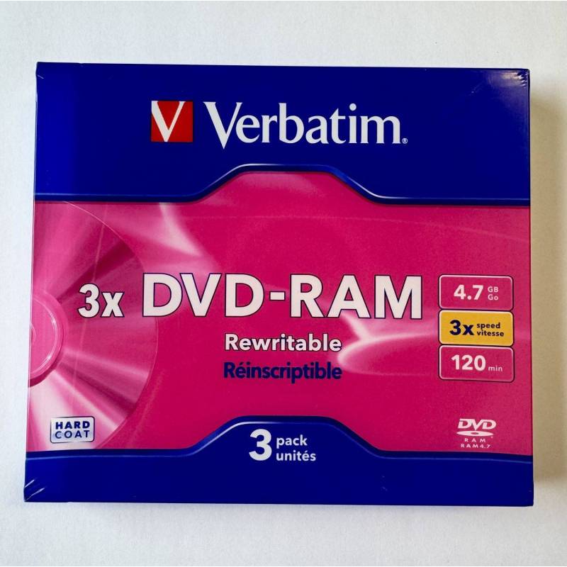 Verbatim DVD-RAM 4,7Gb (3 Pack) 43499