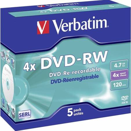 Verbatim DVD-RW 4,7Gb 43285 (5 Pack)