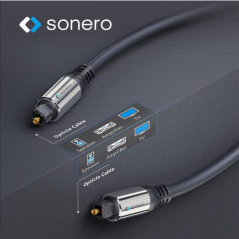 sonero Câble audio Toslink - Toslink 1 m
