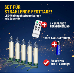 Deuba® Weihnachtsbaumkerzen