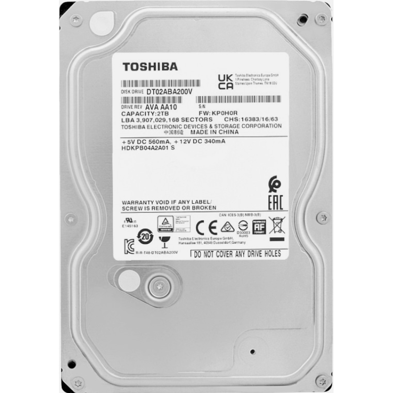 TOSHIBA DT02ABA200V TOSHIBA DT02ABA200V